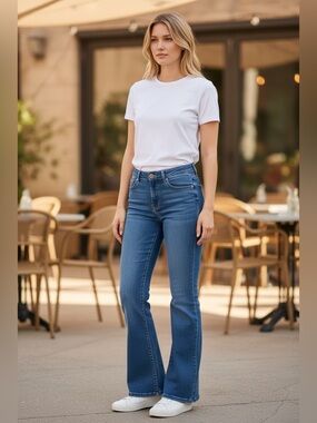 Calvin Klein Jeans Blue Flare-Leg Denim